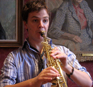 Saxophonist and soprano saxophone